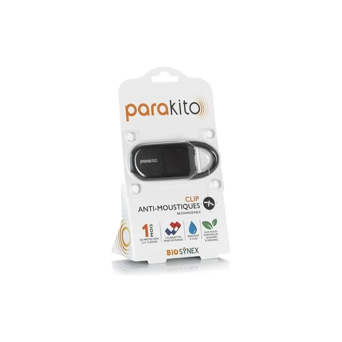 Biosynex Parakito Rechargeable Mosquito Clip with 2 Refills