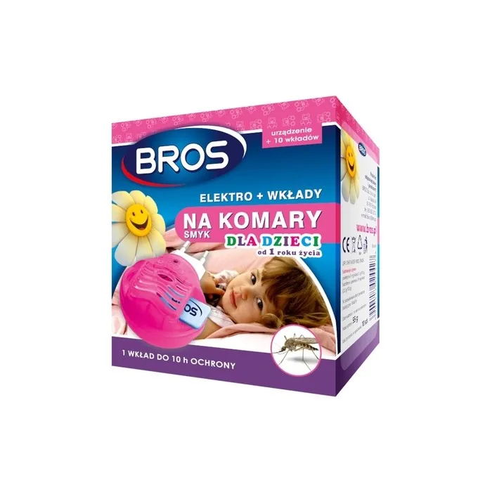 Bros Electric Mosquito Repellent Device with 10 Cartridges for Children from 1 Year