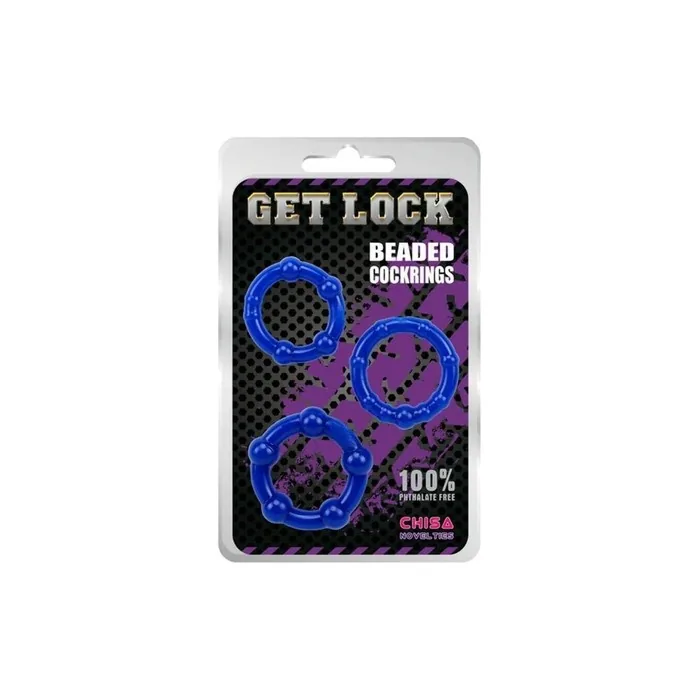 Beaded Cock Rings Blue