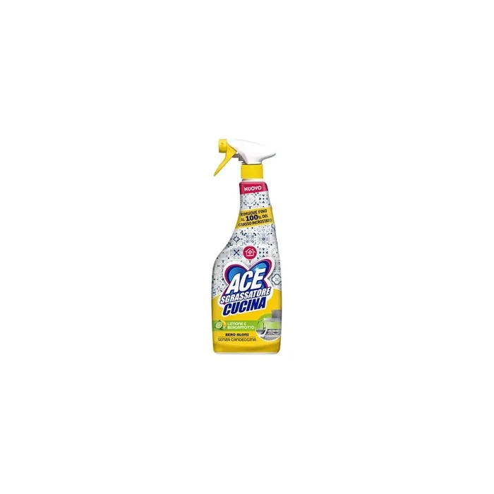 ACE Kitchen Degreaser Spray No Bleach Zero Streaks Lemon and Bergamot Fragrance 600ml
