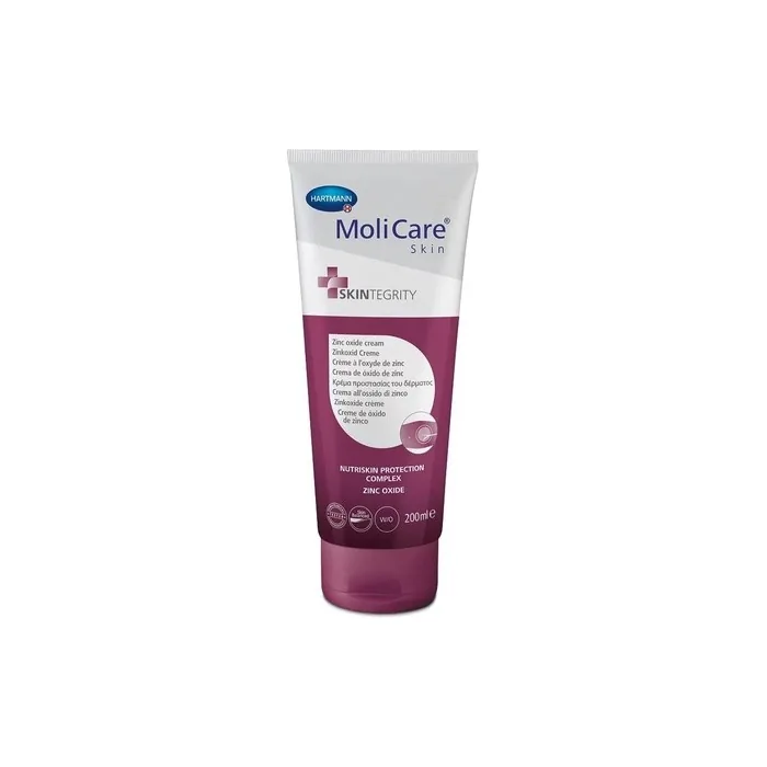 MoliCare Skin Zinc Oxide Cream Anti-Inflammatory Protection for Skin Stressed by Incontinence 200ml
