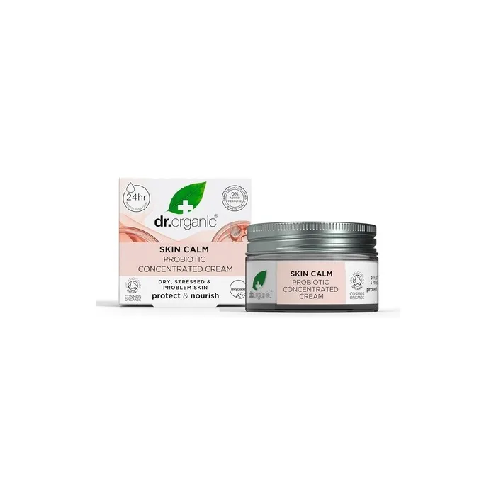 Dr Organic Skin Calm Probiotic Concentrated Cream For Redness Dry Sensitive Skin
