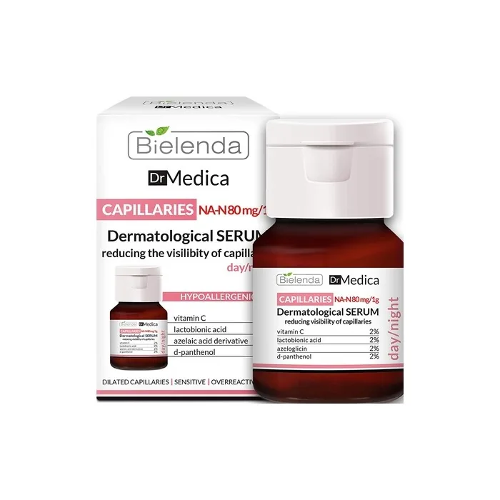 Bielenda Dr Medica Capillary Skin Dermatologic Anti-Redness Face Serum Day/Night 30ml