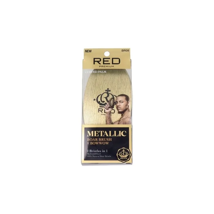 Red Kiss Premium Mixed Boar Brush Metallic Gold