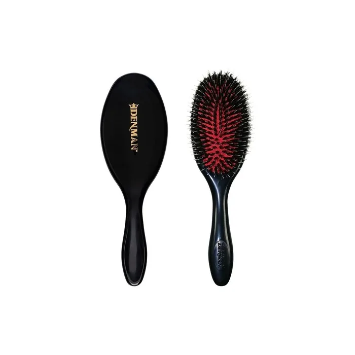 Denman Hairbrush D81M Pneumatic Brush with Boar Bristles and Nylon Pins 11 Rows