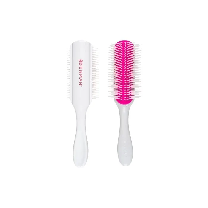 Denman Curly Hair Brush D4 Cherry Blossom 9 Row Styling Brush for Styling Smoothing Longer Hair and Defining Curls - For Women and Men