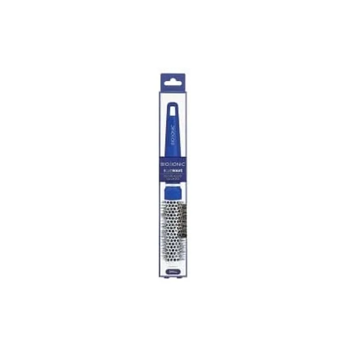 Bio Ionic BlueWave Round Brush Small NanoIonic Conditioning Brush with Crimped Bristles and Easy Grip Handle 1 Inch