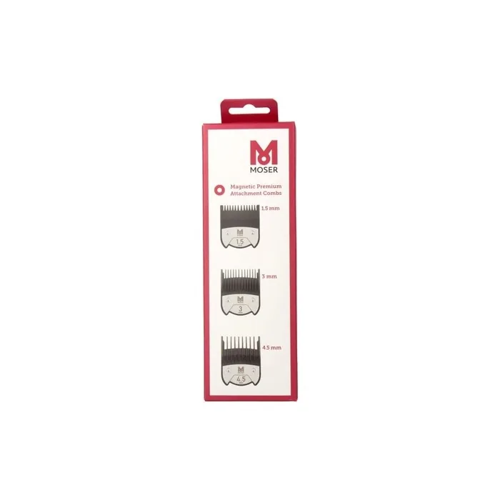 Wahl Moser 1801-7010 Set of Combs/Brushes 1.5/3/4.5mm