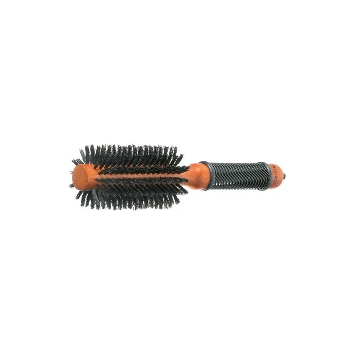 Round Brush with Wild Boar Bristles 52mm Removable Partition Pin 14 Rows
