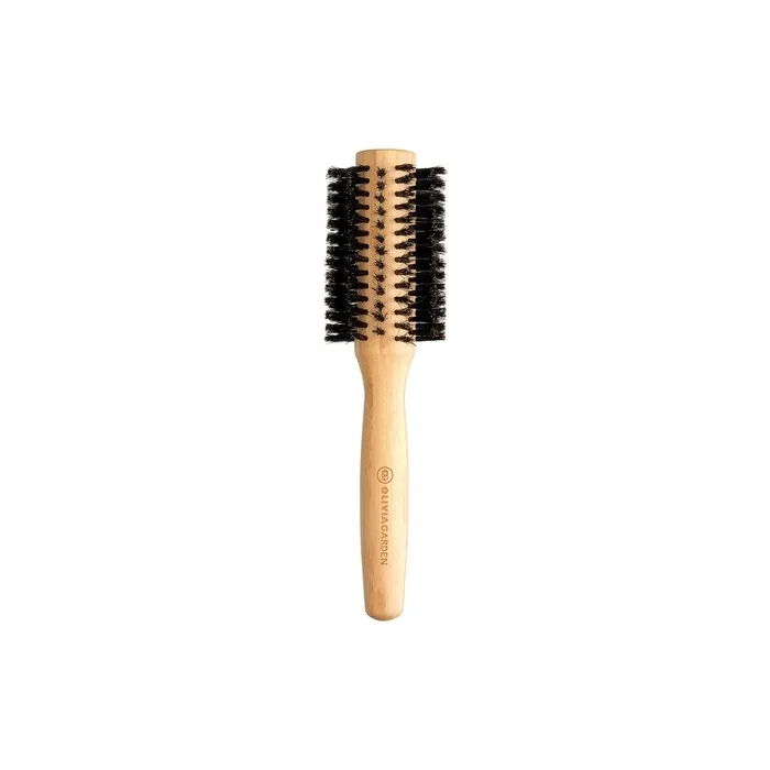 Olivia Garden Bamboo Touch Brush Eco-conscious Round Bamboo Blowout Hair Brush with 100% Boar Bristles 30mm