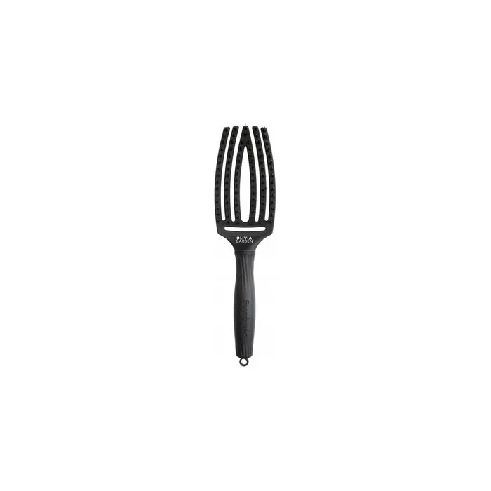 Olivia Garden Fingerbrush Combo Black Medium Size