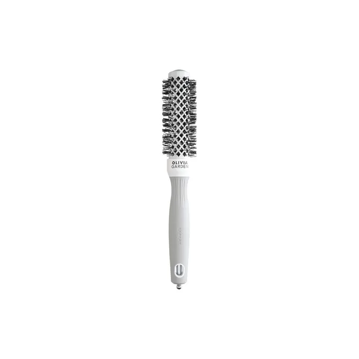 Olivia Garden Expert Blowout Shine Hairbrush White and Grey 25mm