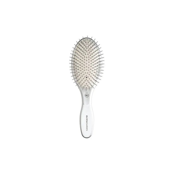 Olivia Garden Care Oval Nylon Hairbrush Silver