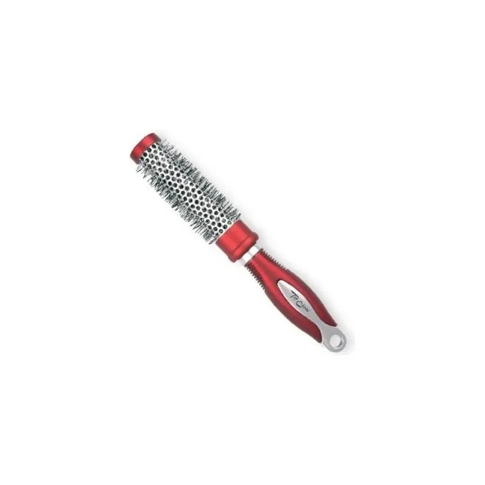 Top Choice Exclusive Round Hairbrush Size S Silver/Burgundy 62018-01