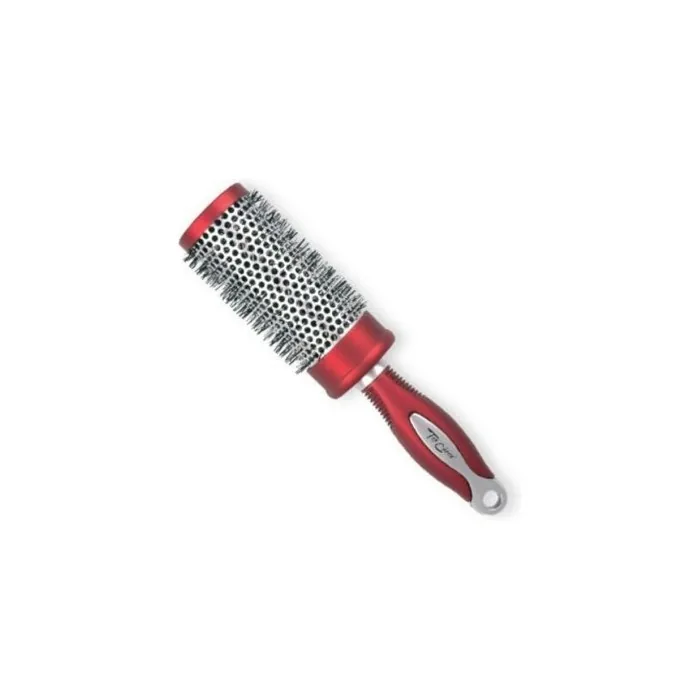 Top Choice Exclusive Round Hairbrush Size L Silver/Burgundy 6203201