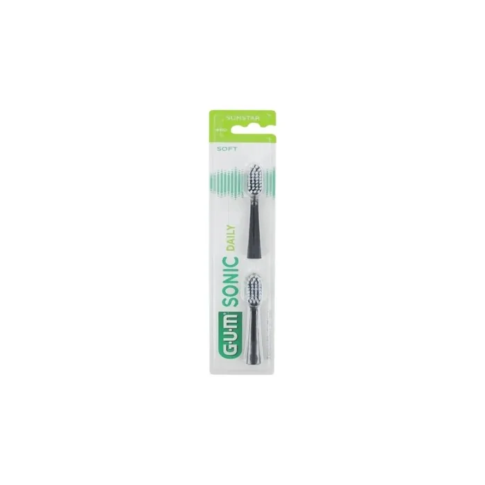 Gum Gum Sonic Daily Refills Black Brush 2 Units