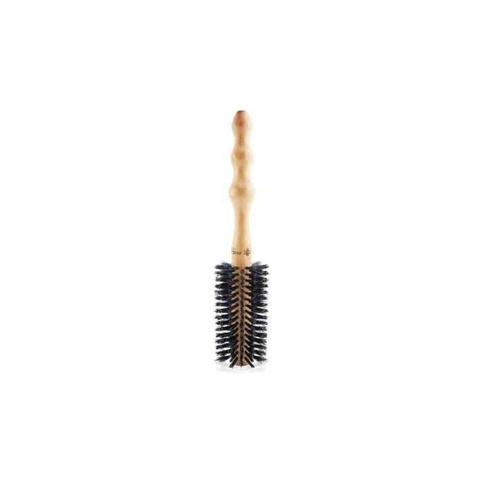 Philip B Medium Round Hairbrush Polish Mahogany Handle 65% Boar Bristle 35% Nylon