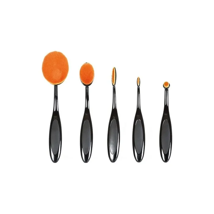 BIFULL Oval Brow 5 Brushes Black - Pack of 5
