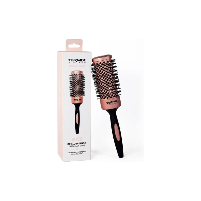 Professional Round Hair Brush Termix Evolution Gold Rose 43cm