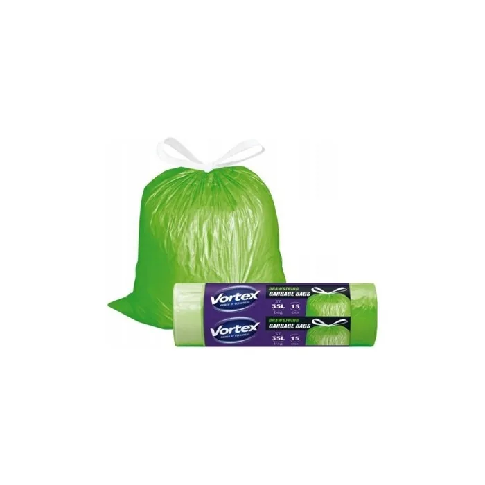 Biosfera Vortex 35L Heavy-Duty Green Garbage Bags