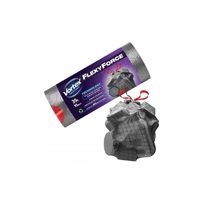 BIOSFERA Vortex 35L Trash Bags 15 Count Graphite