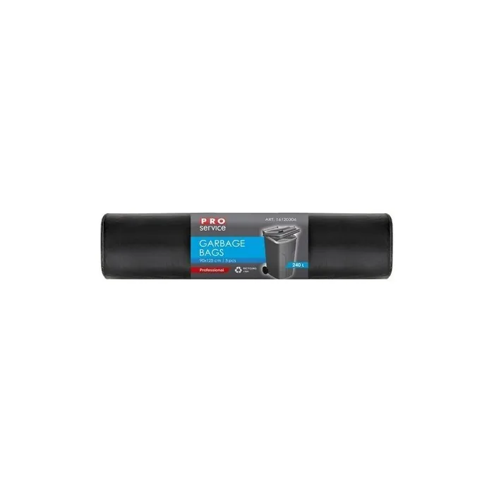 BIOSFERA PRO SERVICE 240L Black LDPE Garbage Bags