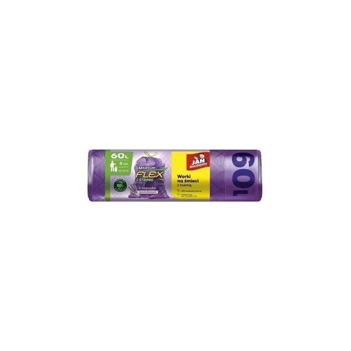 JAN Niezbędny Lavender Scented Garbage Bags 60L - Pack of 8