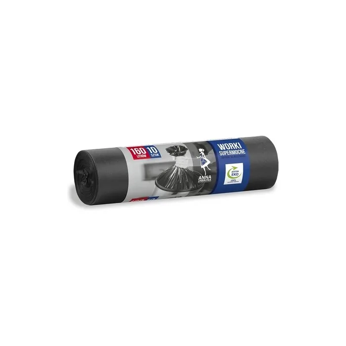 ANNA ZARADNA ST-AZ-001989 Rubbish Bags Tear-Resistant Super Strong 160L - Pack of 10