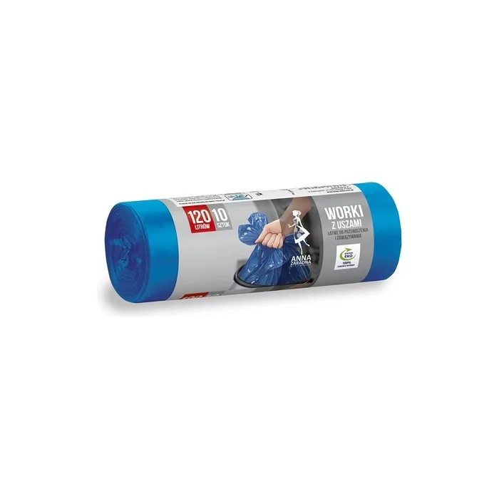 Anna Federative Garbage Bags with Handles 120L Blue