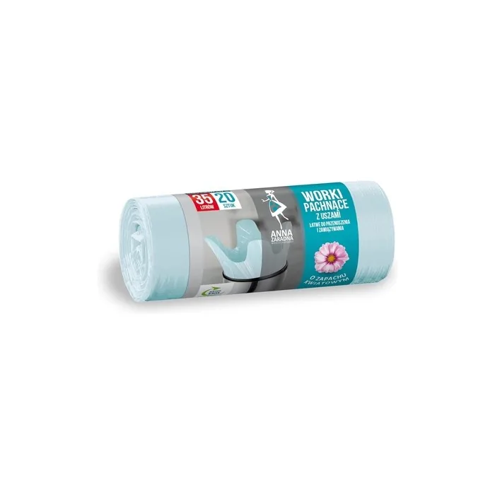 Anna Zaradna Garbage Bags With Ears Fragrance Flower 35l Blue