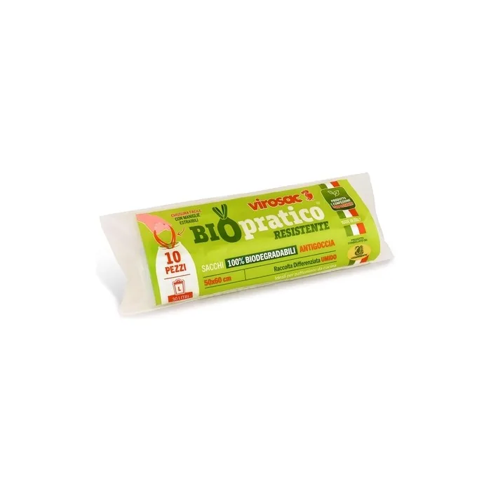 Virosac Biodegradable Bags Mater Bì 19 x 5 x 5 cm - Pack of 10