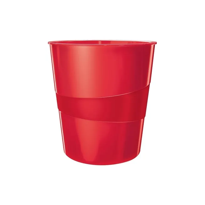 Leitz Wow 15 Litre Waste Bin Red Bin Plastic