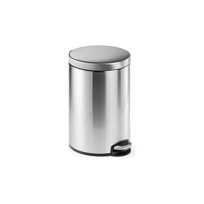 Durable Pedal Bin Stainless Steel Round | 12 Litre Capacity | Silent Closing Lid