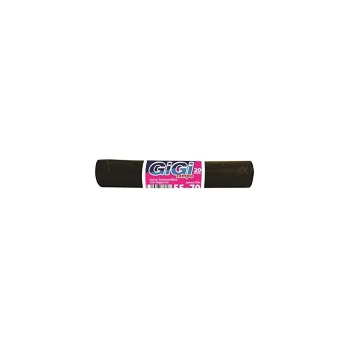 Gigi Lampo Sacchi Waste Bin 55 X 70 Cm Black On Roll Pack Of 20