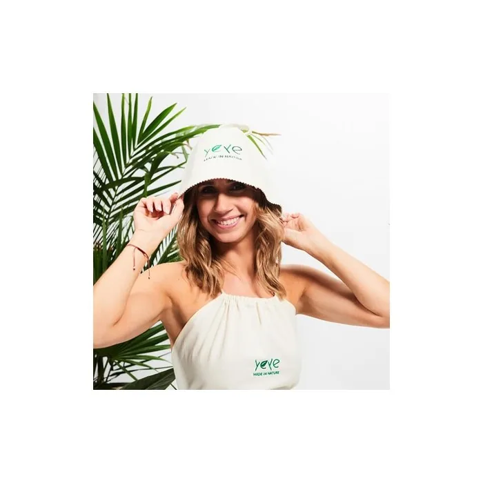 Sauna cap in 100% natural wool felt universal