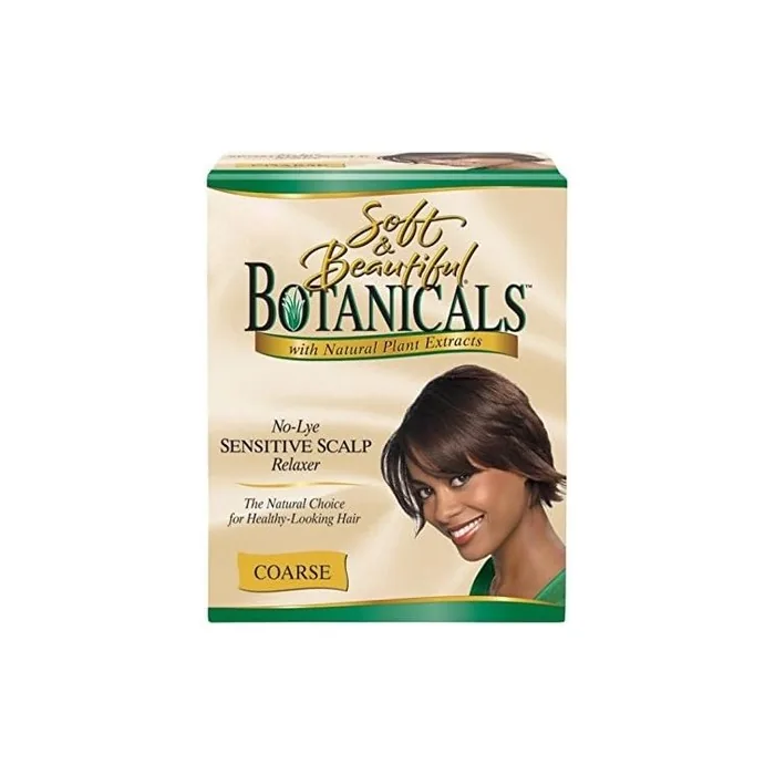Soft & Beautiful Botanicals Sensitive Scalp Relaxer with Natural Plant Extracts - Coarse