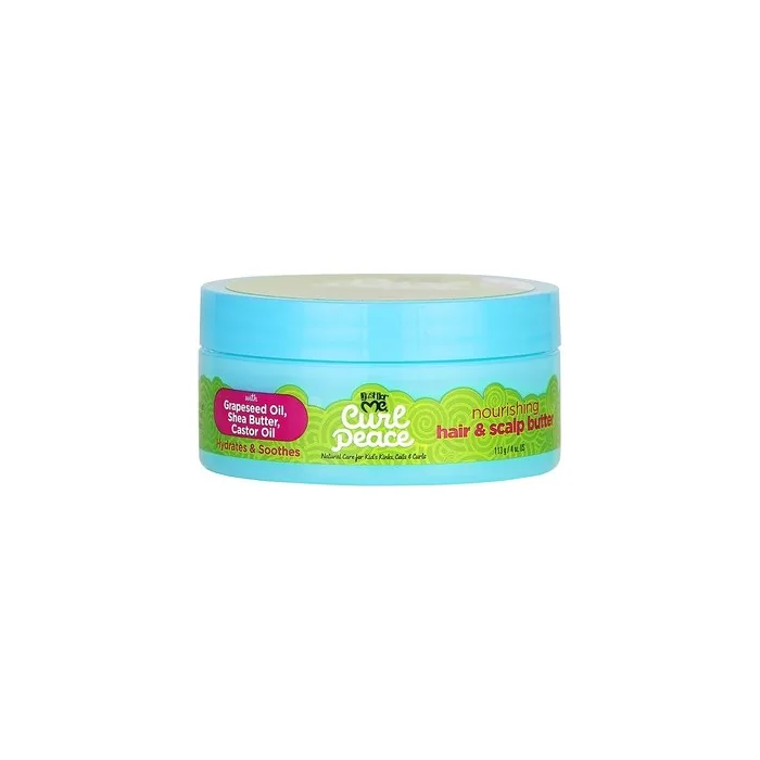 Just For Me Curl Peace Nourishing Hair & Scalp Butter with Grapeseed Oil, Shea Butter, Castor Oil 4oz