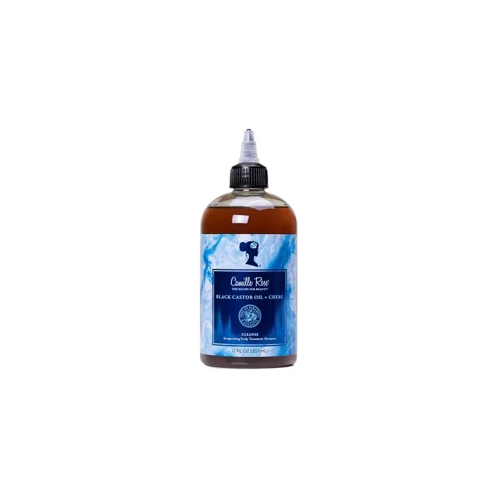 Camille Rose Black Castor Oil & Chebe Cleanse Invigorating Scalp Treatment Shampoo 12 fl oz