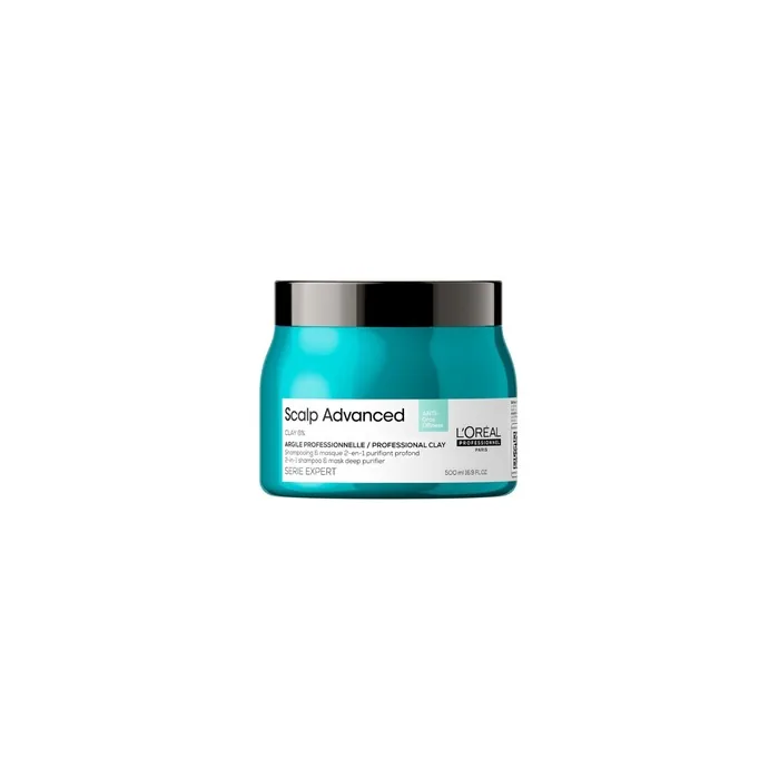 L'Oral Professionnel Scalp Advanced Antioiliness 2in1 Clay Shampoo And Mask 500ml