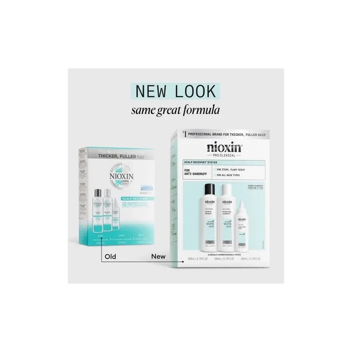 Nioxin Scalp Recovery Set with Shampoo 200ml, Conditioner 200ml, and Treatment 100ml