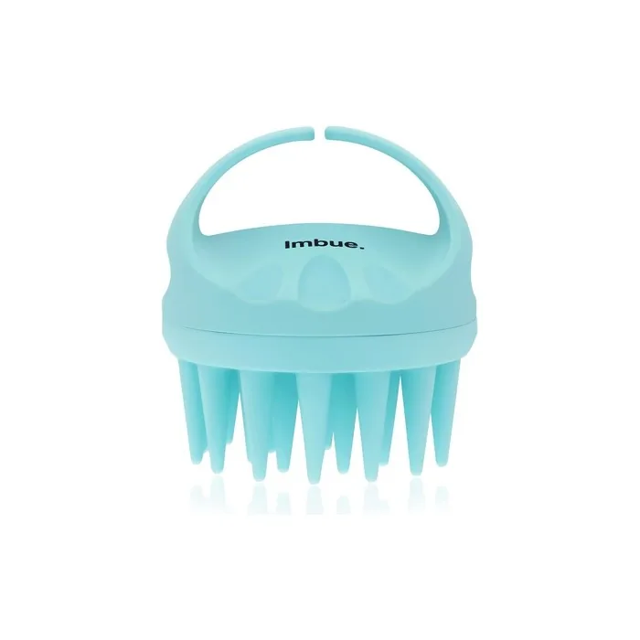 Imbue Scalp Massage & Shampoo Brush with Soft Silicone Bristles for Hair Care and Head Relaxation - Green