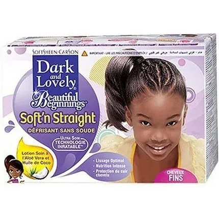 Dark & Lovely Beautiful Beginnings Coconut & Aloe Scalp Care Relaxer - Fine