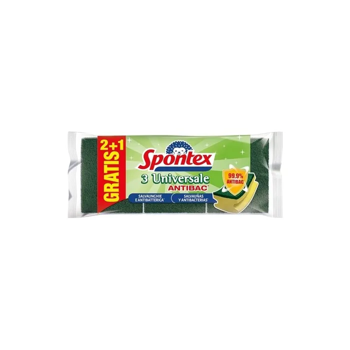 Spontex Nail Scrubber Bag 3 Units - Multicolor