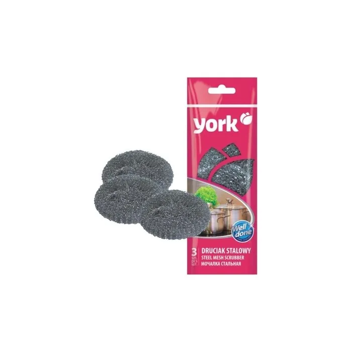York Steel Mesh Scrubber 3 Pieces