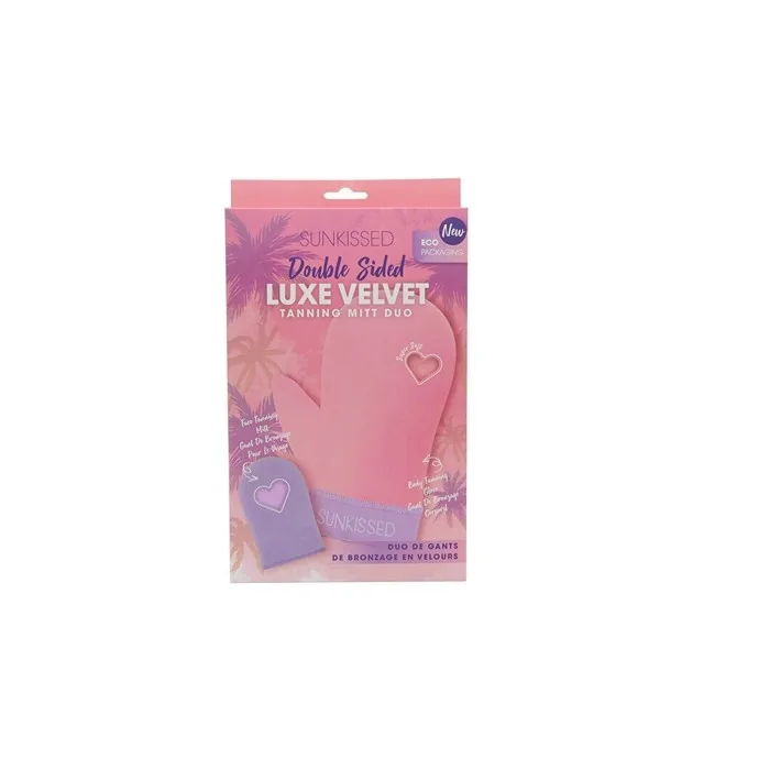 Set Of Application Gloves Double Sided Velvet Tanning Mitt Duo