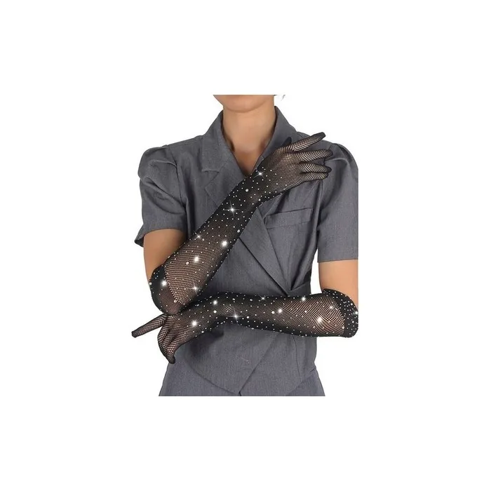 Subblime 957469 Shine Transparent Gloves Black S/M