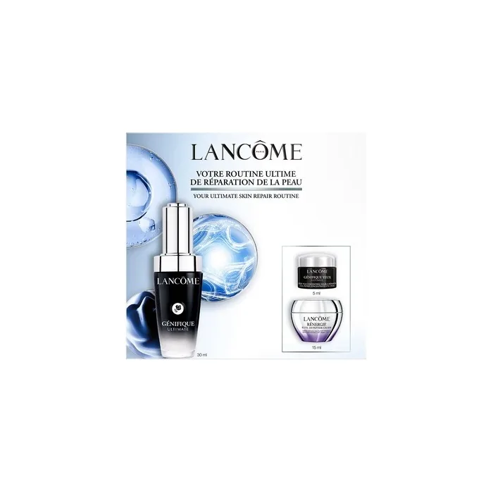 Lancôme Génifique Day Routine Set with Face Serum 30ml, Eye Cream 5ml, and Face Cream 15ml
