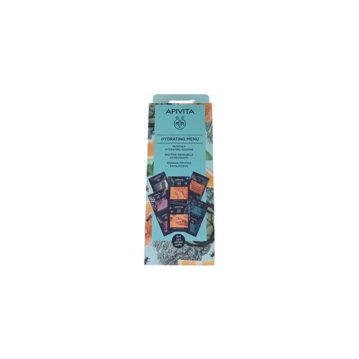 Apivita Hydrating Menu Set with Honey and Green Clay 2x8ml - Pack of 5