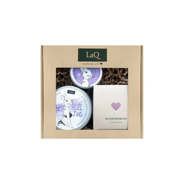 Laq Forget-Me-Not Set Exfoliating Wash 200ml Body Butter 200ml Facial Cleansing Mousse 100ml