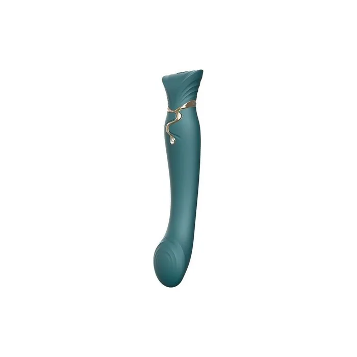 Zalo - Legend Queen - Silicone G-Spot Pulse Wave Vibrator - Jewel Green, 1 Piece